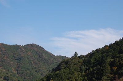 青い空と山