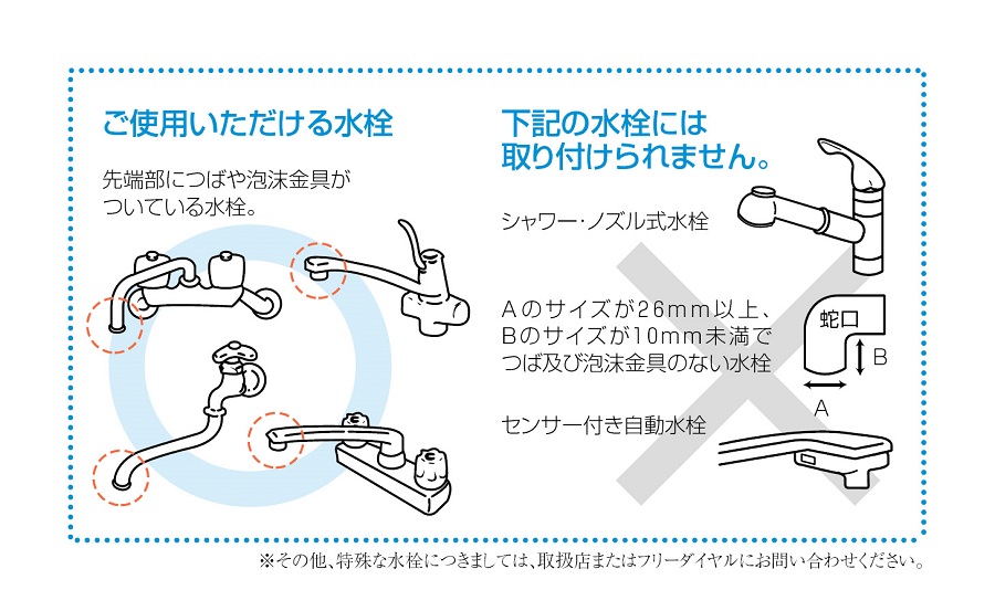 ゼンケン 浄水器が取り付けられない水栓